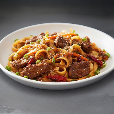 Wok с говядинойв SASHIMI по цене 665 ₽