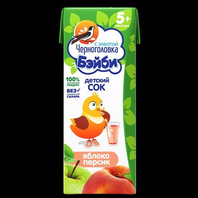 Сок Черноголовка Бейби Яблоко-Персик в DM Cafe по цене 95 ₽