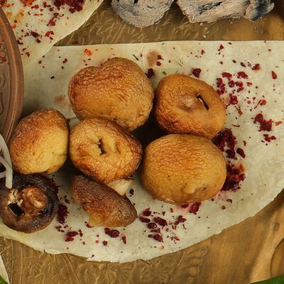 Шампиньоны на углях в Дюшес по цене 200