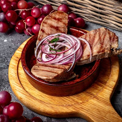 Язык говяжий в аджике в Шоти по цене 1200 ₽