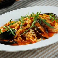 Спагетти с морепродуктами в Al dente