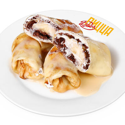 Блинчики сбананом и шоколадом в Пицца Блюз по цене 1190 ₸