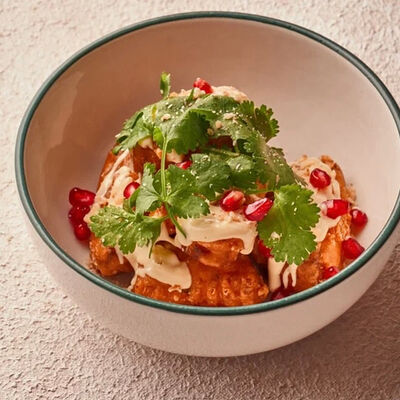 Баклажаны, фаршированные курицей и креветкой в Хачапури выпечка и вино по цене 570 ₽