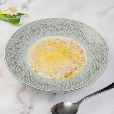 Каша из полбы с беконом и парезаном в Круассан-кафе по цене 590 ₽