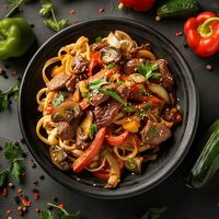 Удон с говядиной в Rolland