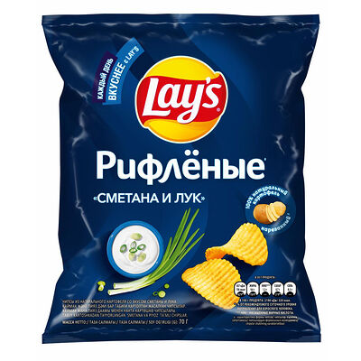 Чипсы Lay's рифлёные Сметана и лук в Колбасный Цех ЗАПАД-А по цене 200 ₽