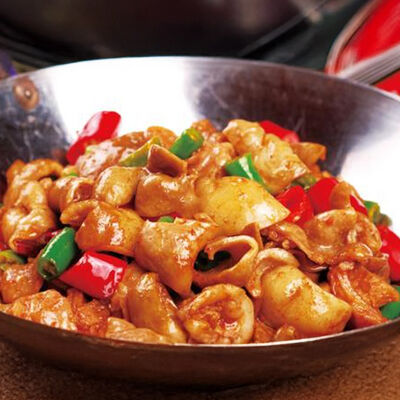 050. Жареная свиная кишка с острым перцем в Malatan Gong Qilin Tea по цене 1728 ₽