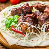 Шашлык из cвинoй шейки в Риони