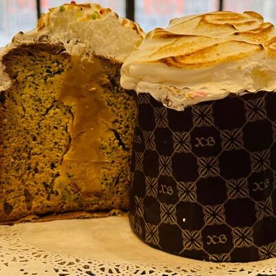 Творожно-маковый кулич с лимонным курдом в Кондитерская Эклер по цене 250 ₽