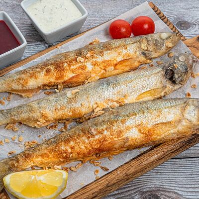 Корюшка жареная в Yunga Tim Fish & Grill по цене 1950 ₽