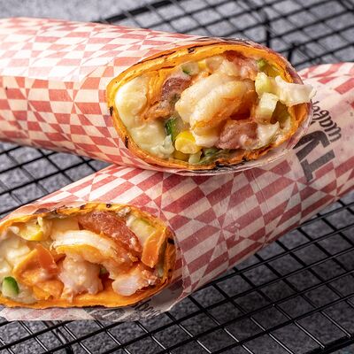 Шаверма с креветками в лаваше в Турбо Шаверма по цене 450 ₽