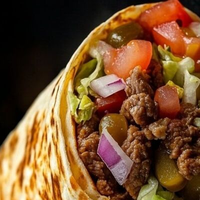 Шаурма на углях с говядиной в Шашлык хаус по цене 600 ₽