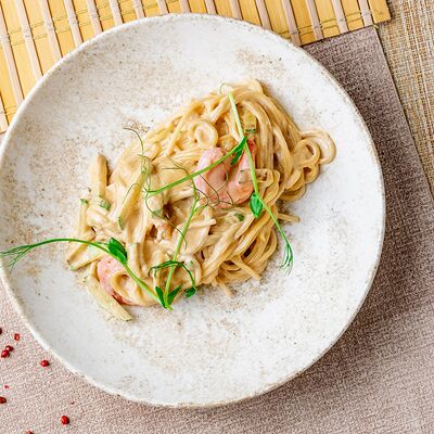 Паста с курицей и грибами в Бурито по цене 520 ₽