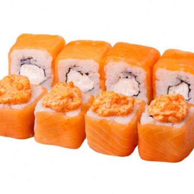 Филадельфия спайси с икрой в Мега 45 по цене 579 ₽