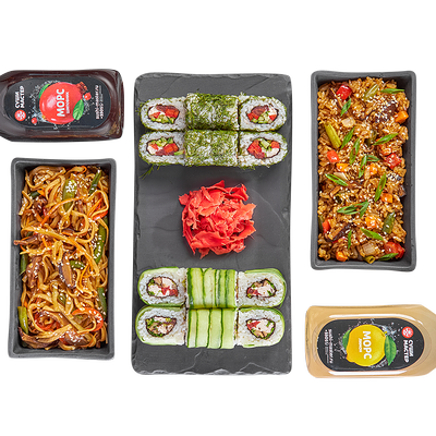 Ланч для двоих в Суши Мастер по цене 569