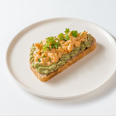 Сморреброд с креветками кимчи в Drunken duck pub по цене 970 ₽