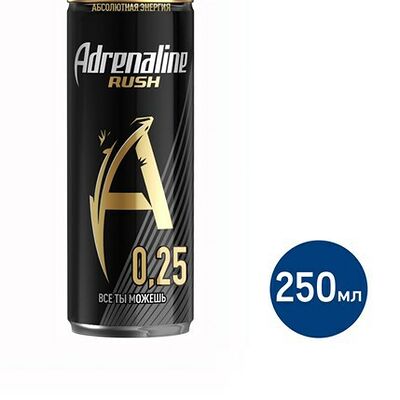 Напиток энергетический Adrenaline Rush 0.25 л в Сказка по цене 190 ₽