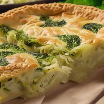 Пирог осетинский с капустой и зеленью в Дом Хлеба кафе-пекарня по цене 900 ₽