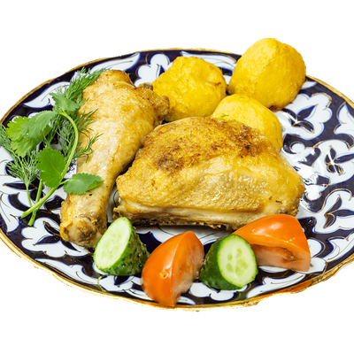 Жаркое куриное с гарниром в Узбекская кухня по цене 620 ₽