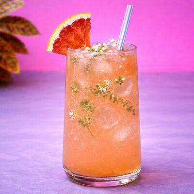 Лимонад Грейпфрут-бузина в Lo-Fi Coffee по цене 450 ₽