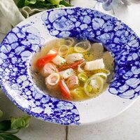 Царская уха из красной рыбы в Паруса