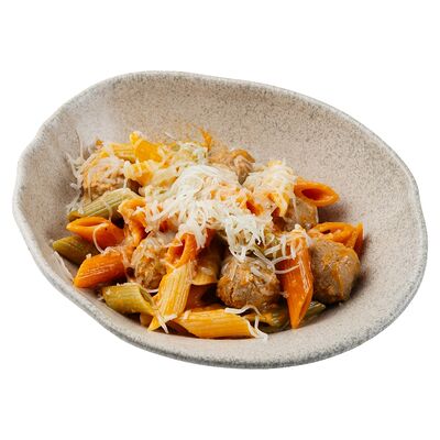 Макароны с говяжьими митболами в ИТЛЕ Стейк-кафе Halal по цене 510 ₽