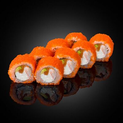 Ролл с тигровой креветкой и лососем 8 шт в Wok & Roll Asian Food по цене 529 ₽