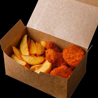 Наггетсы куриные + картофель по-деревенски в ПарККинг по цене 19 р.