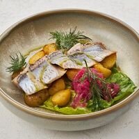 Сельдь с обжаренным картофелем стоун в Балтия