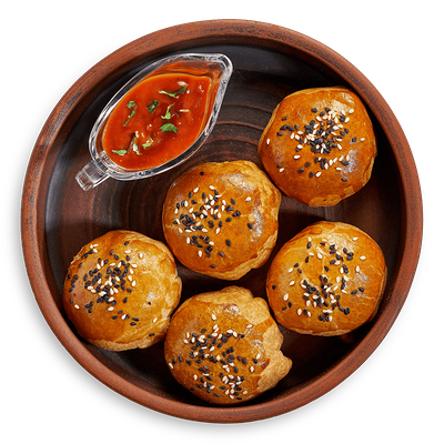 Мини-самса с бараниной и соусом сацебели (5 шт.) в Старик Хинкалыч по цене 545 ₽