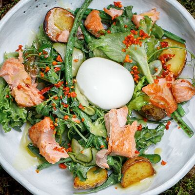 С лососем и спаржевой фасолью в Эхо по цене 1050 ₽