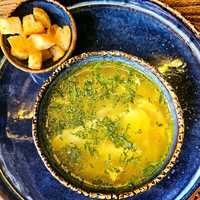 Куриный суп Лапша с яйцом в RestoРай по цене 700 ₽