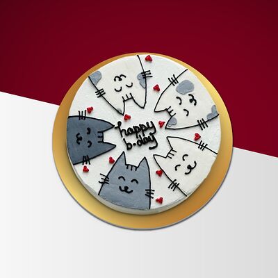 Бенто-тортик с котиками в Farina Ватрушкина по цене 1850 ₽