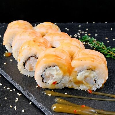 Ролл Супер Филадельфия с креветкой в Суши и Роллы по цене 769 ₽