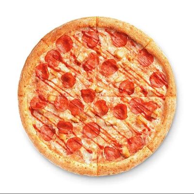 Пицца Цыпочка с Чоризо на толстом тесте в Томат и чеддер по цене 849 ₽