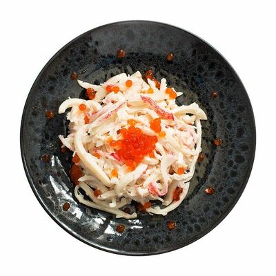 Салат из кальмаров с красной икрой в Азбука Вкуса Экспресс Меню по цене 598 ₽