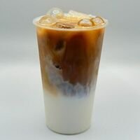 Латте с сиропом шоколадный брауни (холодный) в КРАШ Bubble Tea