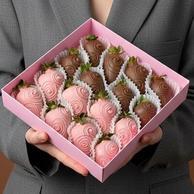 Клубника в шоколаде Признание (16-20 шт.) в Luna-Клубника в шоколаде по цене 4990 ₽