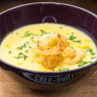 Суп Сырный с курицей в BBQ Bar по цене 360 ₽