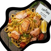 Фетучини с лососемв Loft bbq