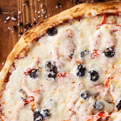 Пицца с креветками в Адельфия по цене 1100 ₽