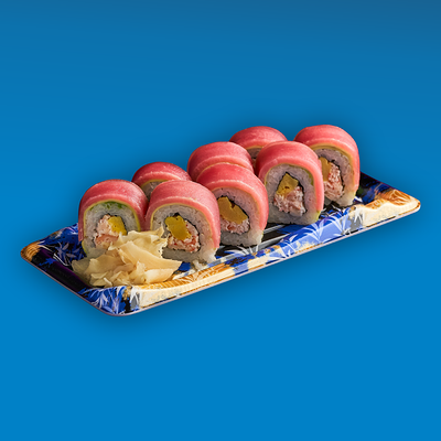 Таноми (Ролл с тунцом, авокадо, японским омлетом - тамаго и крабом) в Yume sushi по цене 790 ₽