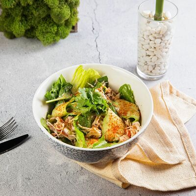 Большой зеленый салат с крабом New в Эбби Noodles & Sushi Bar по цене 390