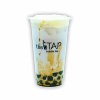 Черничный чай с молоком и карамельной тапиокой в The TAP Bubble Tea