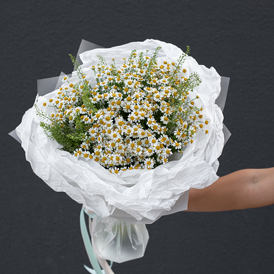 Букет цветов из ромашек Камила в Пышно Расцвели по цене 4500 ₽