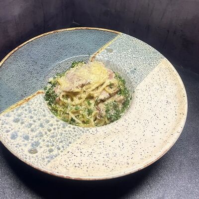 Спагетти Карбонарав Лось Лосось по цене 800 ₽