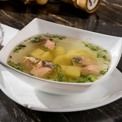 Уха из семги в Oзеро гриль по цене 470 ₽