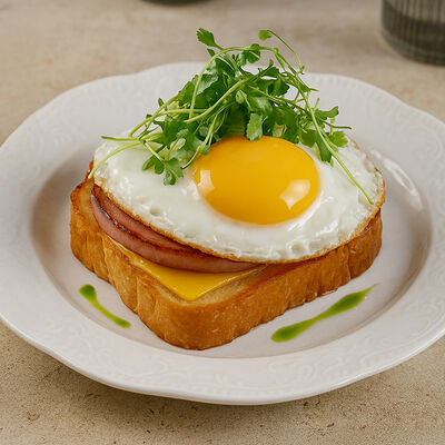 Крок-мадам с курганской докторской колбасой в Ива по цене 780 ₽