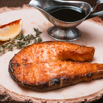 Яндекс Стейк из семги (300-400гр) в Шампур по цене 1840 ₽