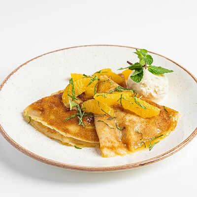 Блины Сюзетт с апельсином в Kitchen по цене 420